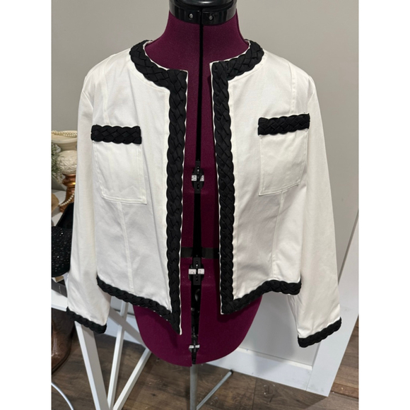 Ming Wang Jackets & Blazers - Ming Wang Cotton Blend Blazer Medium